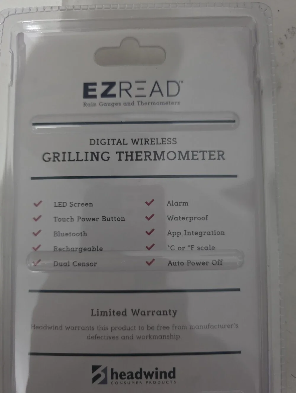 NIP EZ Read Digital Wireless Grilling Thermometer with Bluetooth SEALED